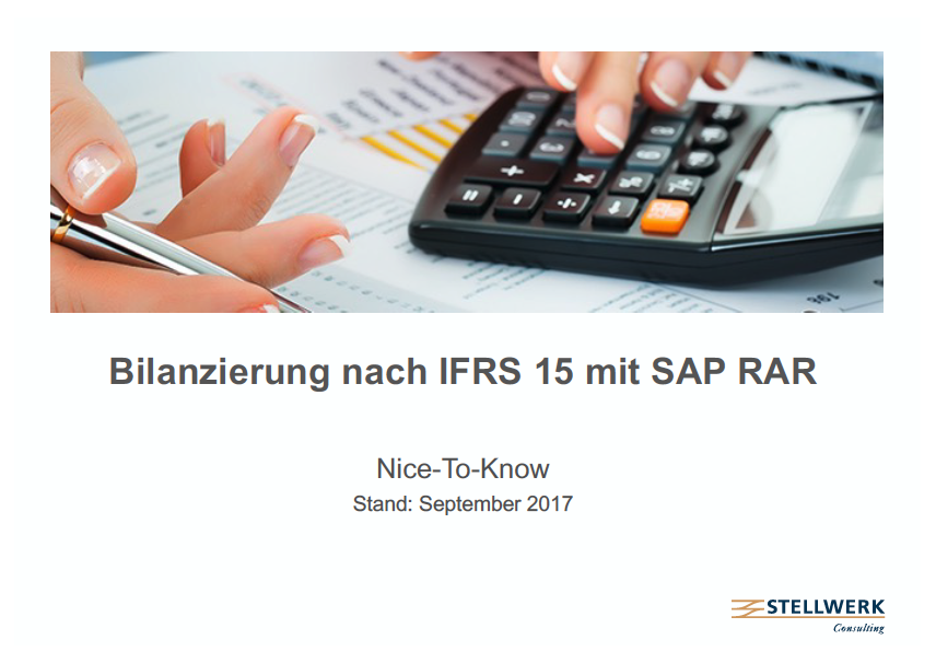 Für welche Unternehmen IFRS 15 verpflichtend ist und wie Sie das 5-Stufen Modell zur Erlösrealisierung anwenden; inkl. Voraussetzungen für SAP RAR, Implementierungsschritten und Beispielen.