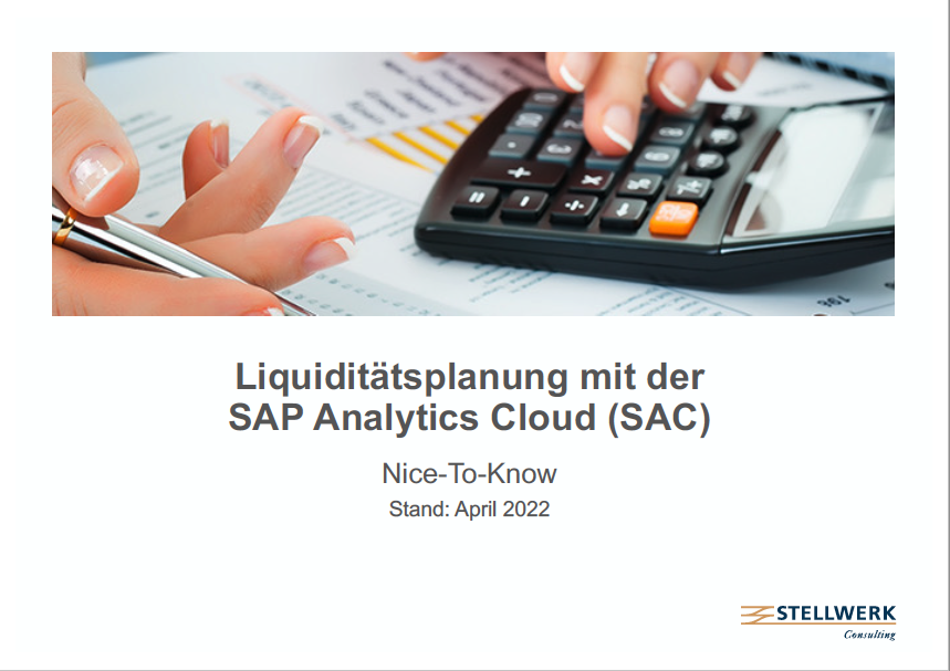 Warum ein Planungstool für die mittel- und langfristige Liquidität unerlässlich ist und wie die SAP Analytics Cloud (SAC) die nötige Transparenz liefert, damit Sie die Erträge Ihrer liquiden Mittel steigern und gleichzeitig alle Zahlungsverpflichtungen zuverlässig absichern können.