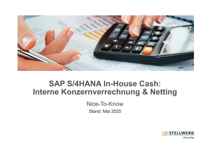 Wie Sie mit SAP In-House Cash die Konzernverrechnung und IC-Zahlungen durch das Netting optimieren können – für mehr Effizienz und eine sichere Finanzplanung.